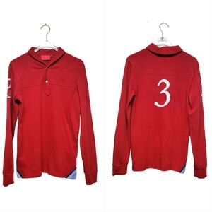 Vicomte Men's Red Polo Top 100% Cotton Size Small